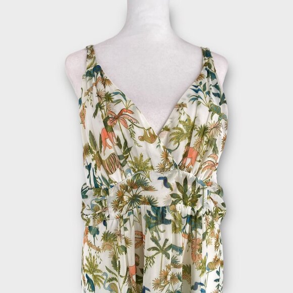 Pietro Brunelli Tropical Safari Jungle Floral Maternity Maxi Dress M - Picture 4 of 13